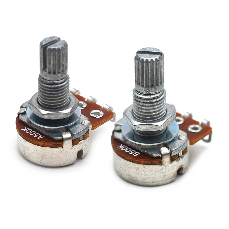 A500k ELectric Bass Guitar Potentiometer Volume Tone Pots Audio Tone Switch Pack of 5