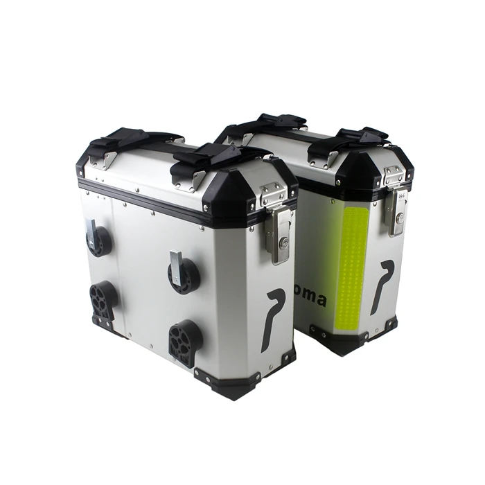 Pazoma Motorcycle Side Boxes - Durable 36L Aluminum Luggage