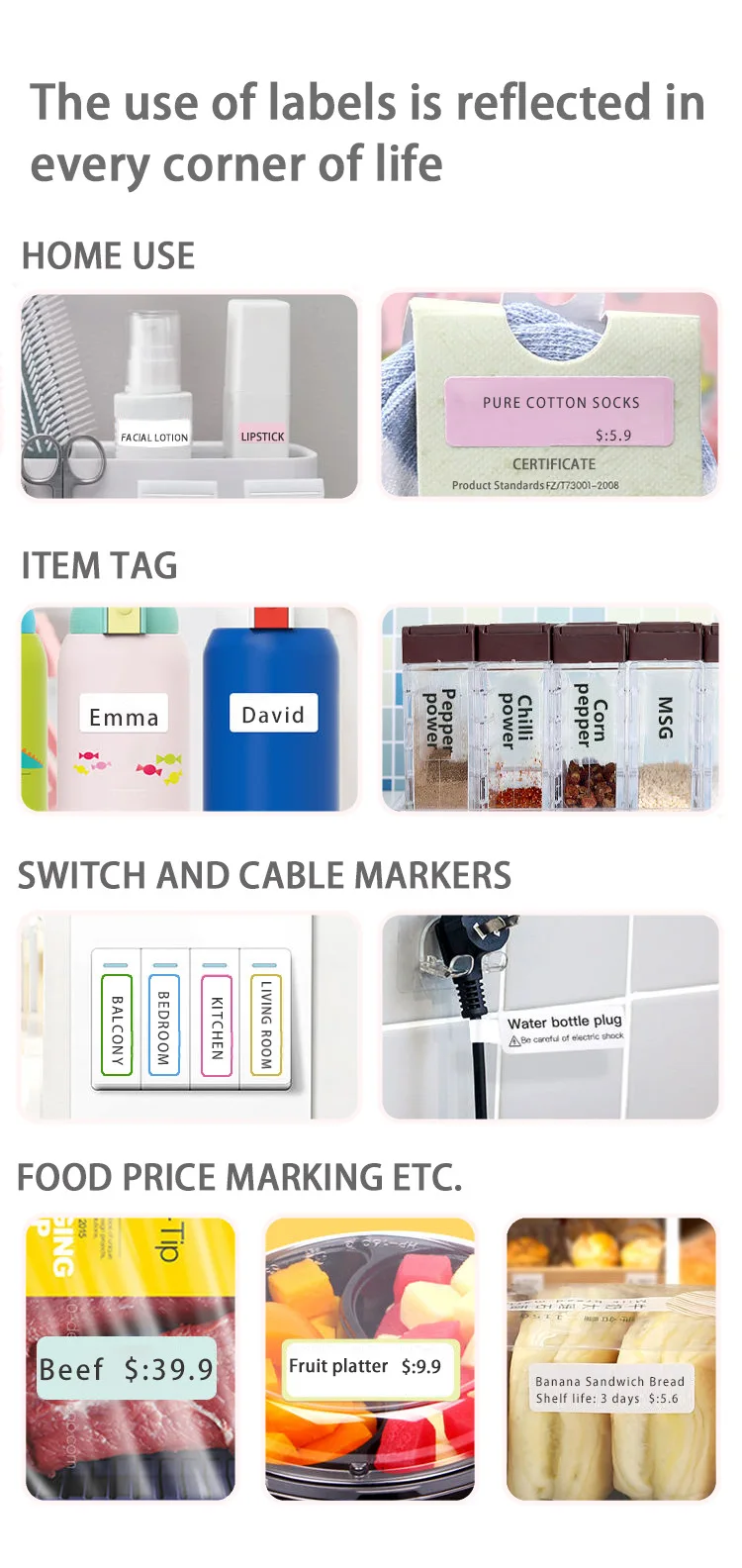 Portable Label Maker P12 Wireless Blue Tooth Continuous Label Printer Handheld Machine Self Adhesive Continuous Label Tape 6 H4239289919894c26bca51c9962ebbed3R
