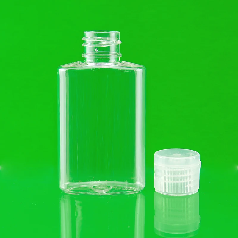 product 50ml cosmetic packaging bottle with flip cap and screen printing surface handling pet clear oval screw cap adhesives  sealants-29