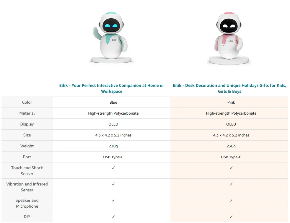 Eilik – an Robot Pets for Kids and Adults, Your Perfect Interactive  Companion at