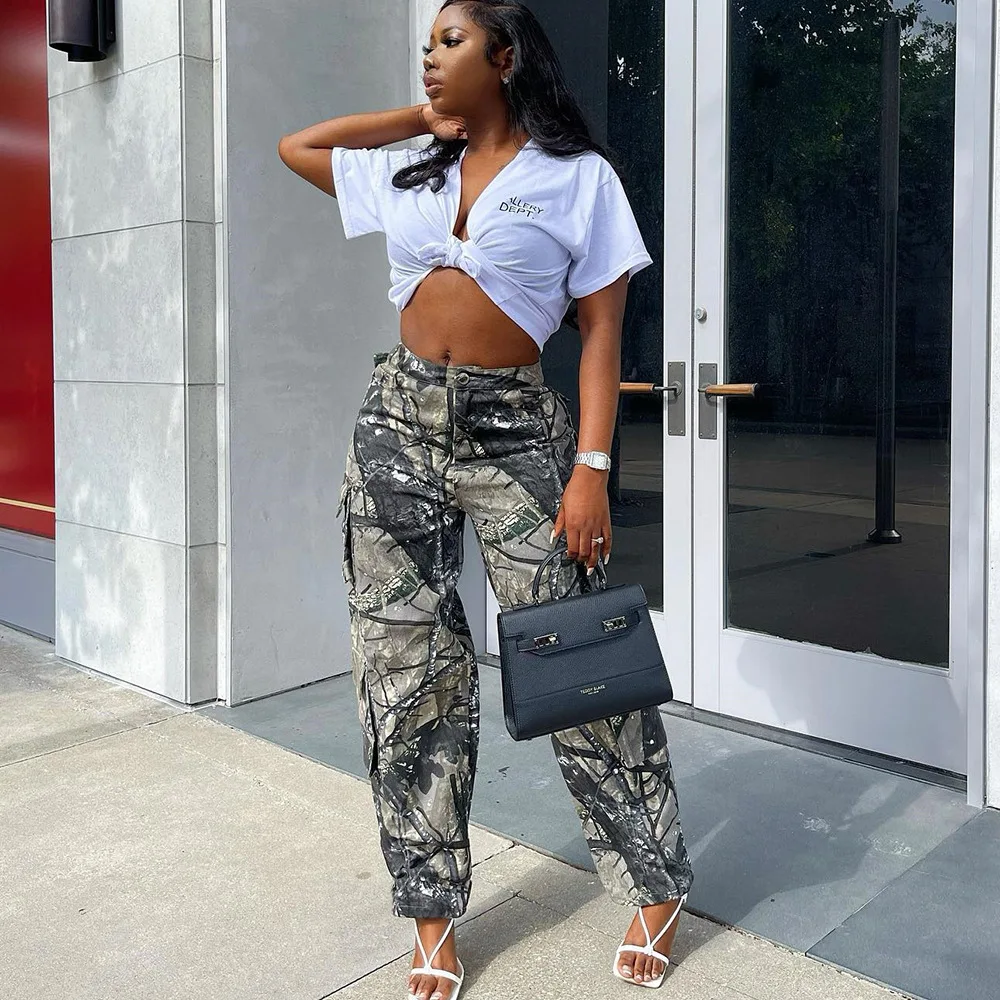Autumn 2022 New Trend Casual Y2k Trousers Zipper Pocket Loose Straight Leg  High Waist Camouflage Cargo Pants Women - Buy High Waist Pants,Camouflage  Pants,Cargo Pants Womenv Product on Alibaba.com
