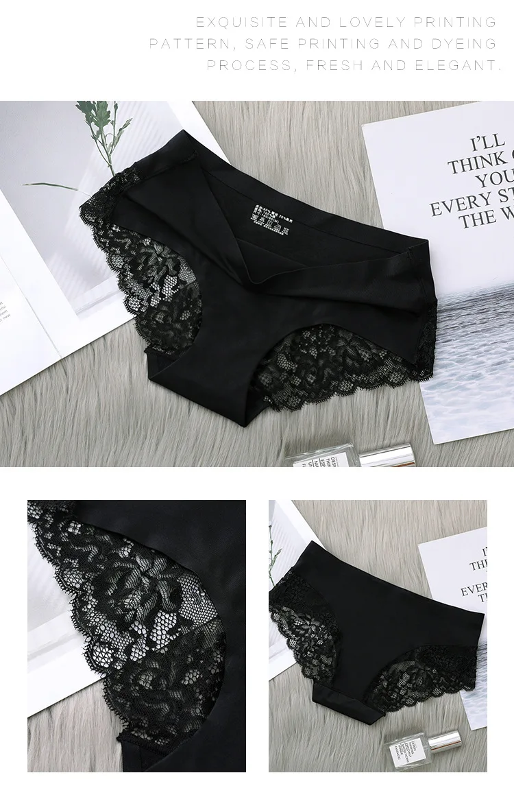 Lace Cotton Thong Lingerie Women Seamless Panties Women's Seamless