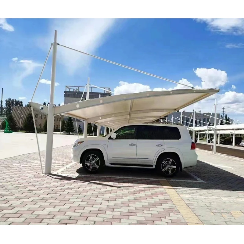Auto Park Feature Durable Outdoor Car Park Tensile PVDF Membrane Structure