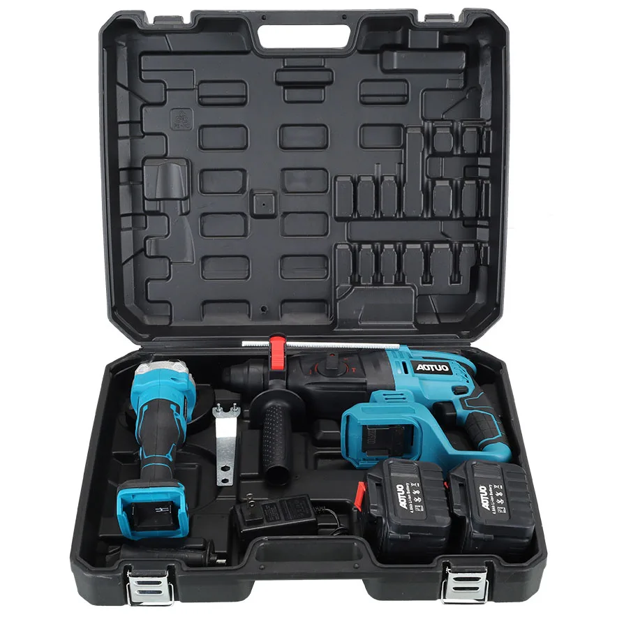 5pcs Set Combination Brushless Electric Power Tool Kits Portable Cordless Hammer Impact Drill Angle Grinder Wrench Circular Saw