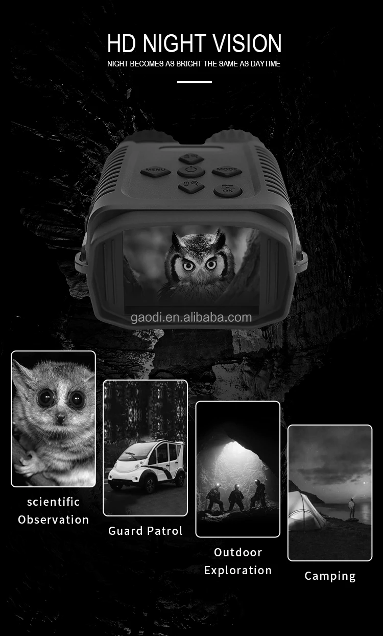 Nv1182 Mini 1080p Infrared 2.4'' Tft Lcd Type C Interface 2600mah