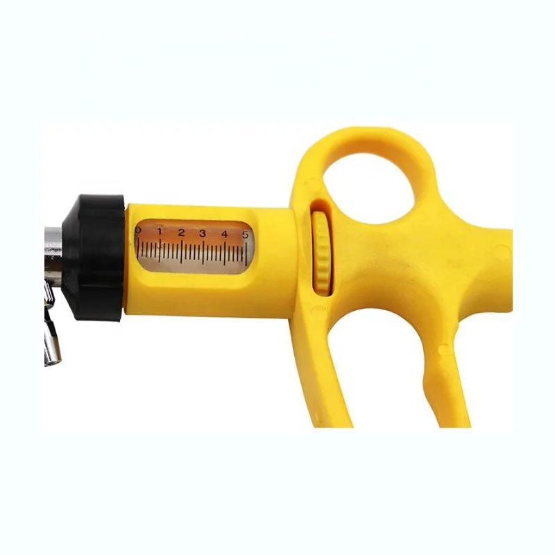 Plastic 5ml Adjustable Veterinary Drencher Feeding Injection Gun Automatic Continuous Syringe Animal Injector Drenching Gun
