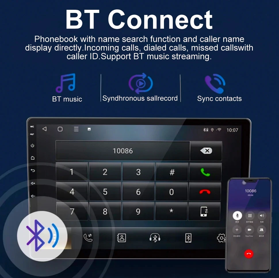 Android Carplay Car Radio for 2005-2012 Toyota Corolla Touchscreen Autoradio Stereo Video Audio Multimedia Gps Player Head Unit