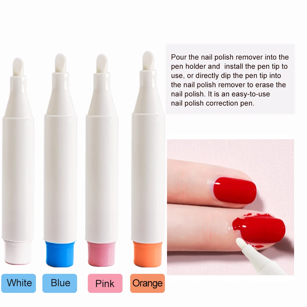 Best selling Empty Remover Pen with 3 Replacement tips Nail gel correction remover pen