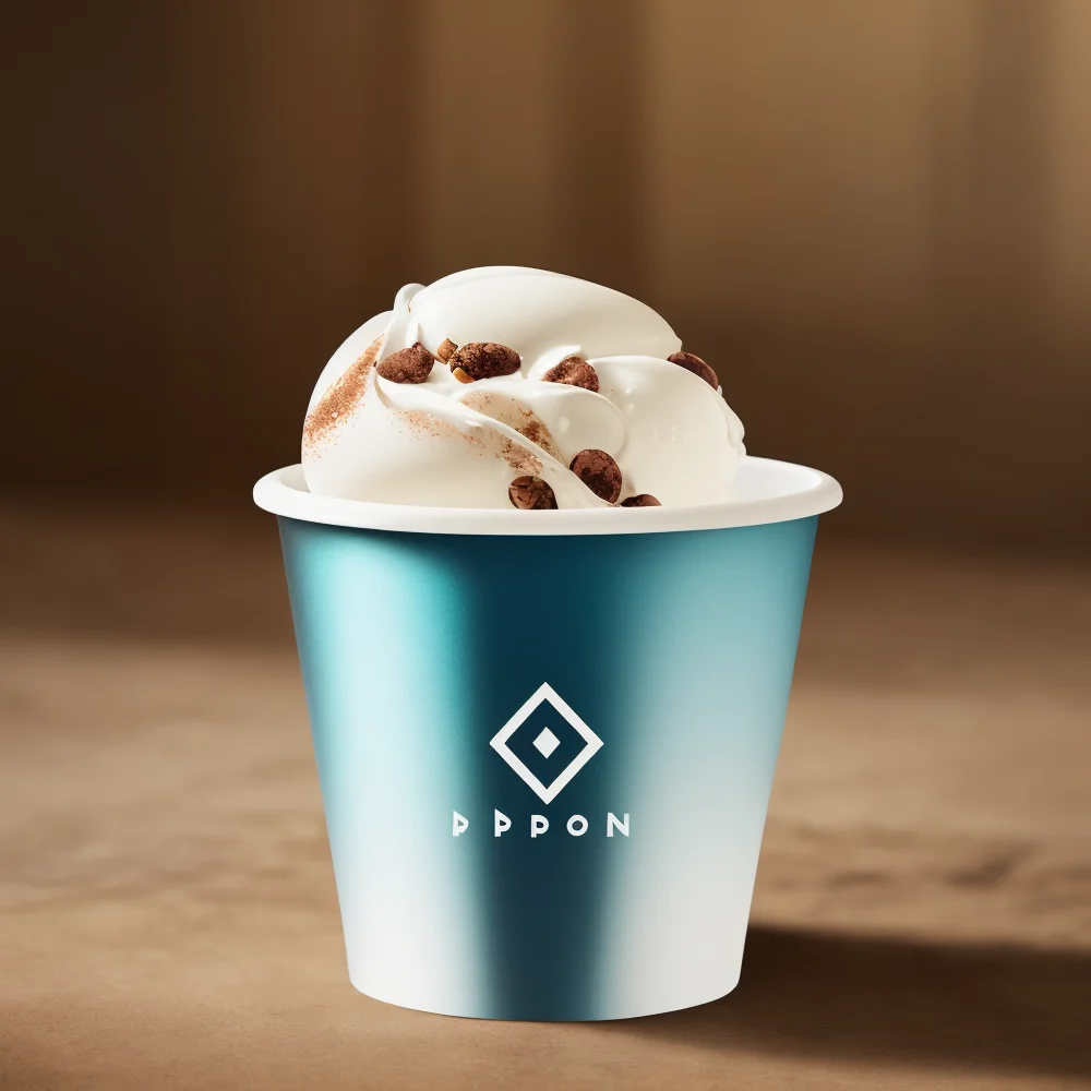 High Quality Custom Disposable Yogurt Cup and Dessert Tubs Ice Cream Paper Bowl Container for Shop Use