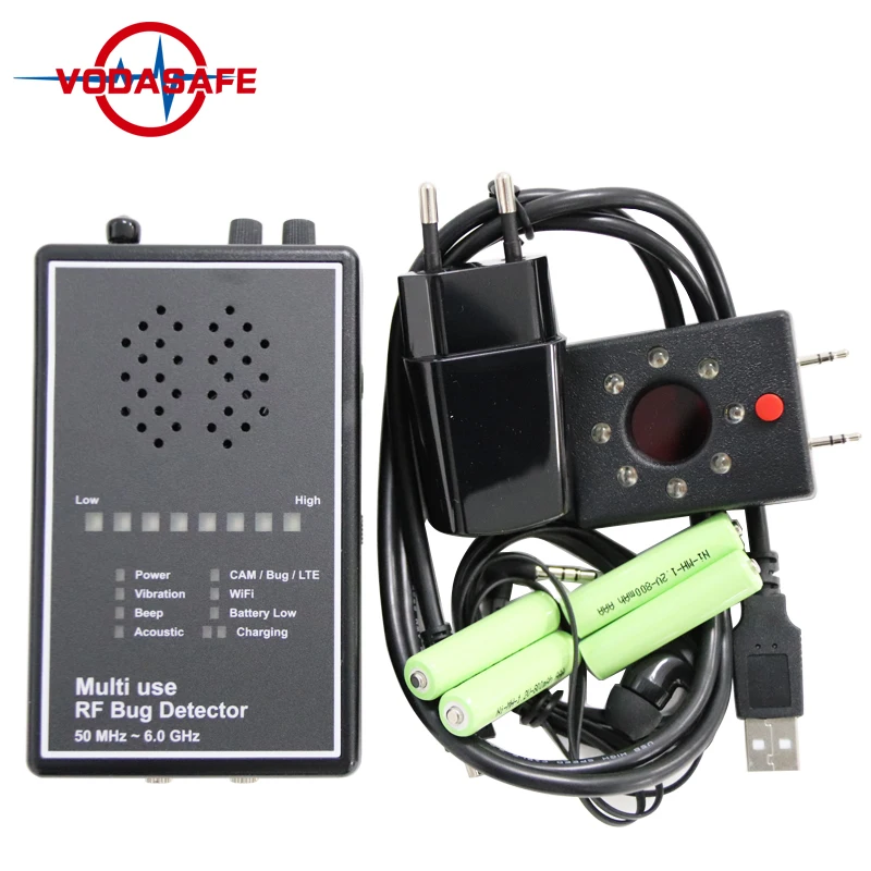 Hot Sale Small Spy Camera Detector 50 MHz ~ 6.0 GHz Range Wireless Bug Finder WiFi Connectivity Spy Wireless Voice Recorder