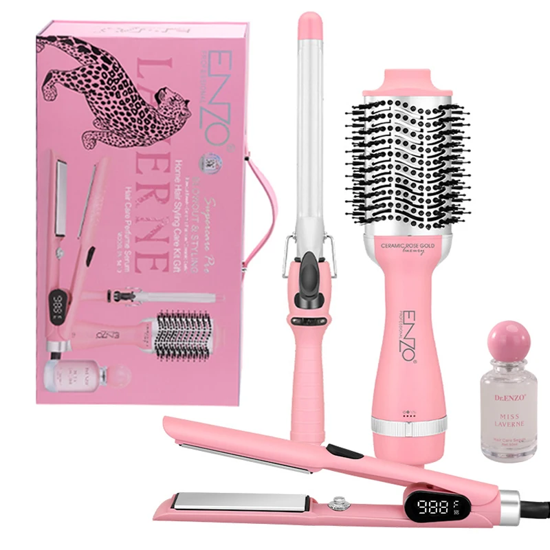 ENZO EN-5610 Professional Pink Ceramic Ionic Hair Straightener
