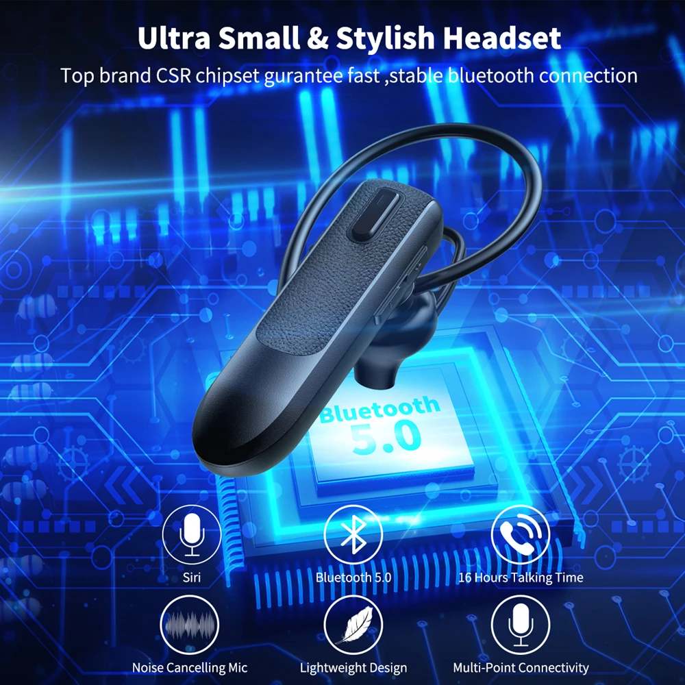 Auricular único Auriculares inalámbricos Micrófono con cancelación