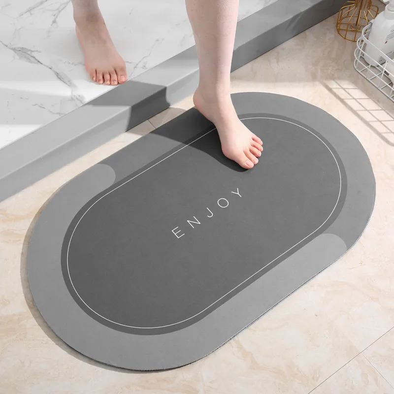  Diatom Mud Mats Super Water Absorbent Bathroom Rug Quick Drying Floor Mats For Anti Slip Shower Tub Mat factory