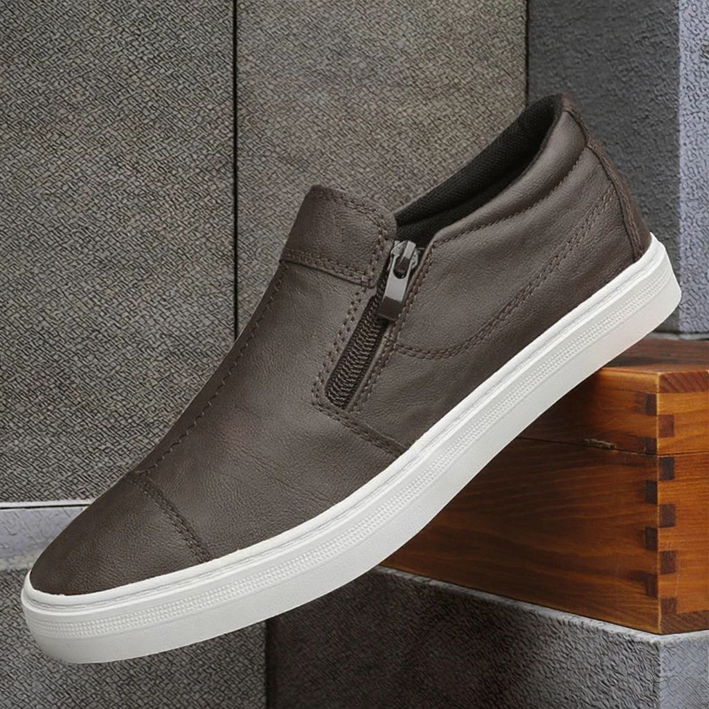 Slip-on casual leather shoes - 301640