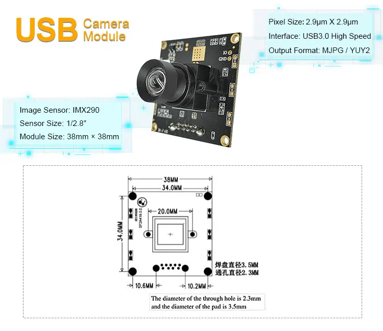 Industrial Uvc Imx290 2mp Hd Fixed Focus Starlight Low Light Small Ip ...