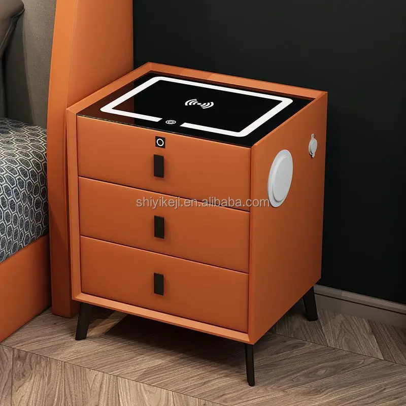Multifunctional Integrated Smart Bedside Table Minimalist Luxury