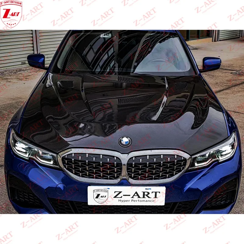 Source Z-ART 2020 G20CSエンジンボンネットBMW G20用GTSカーボン