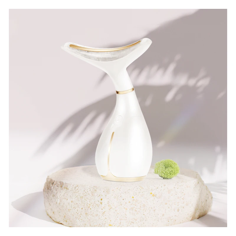 Антивозрастной ультразвуковой Вибрационный массажер для ухода за кожей шеи и лица удаления морщин подтяжки кожи