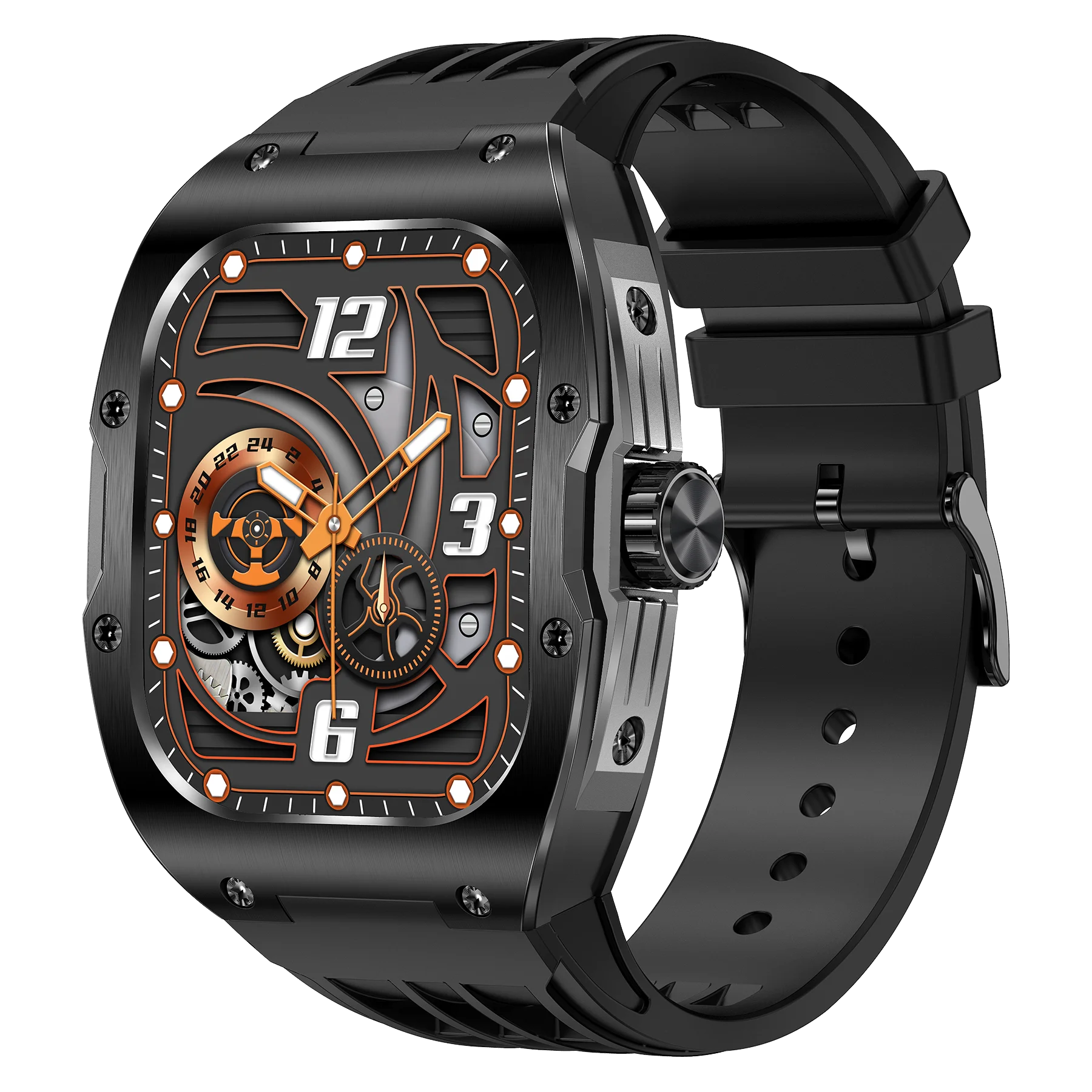 2024 AK69 Smart Watch BT Call 1.95 AMOLED Screen Heart Rate Blood Oxygen Monitoring Outdoor Multi-Sports Smartwatch