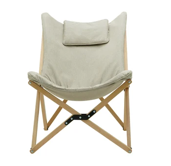 Custom 2021 New Style Leisure butterfly Chair Outdoor Wooden Chairs Camping Wood Chair Foldable