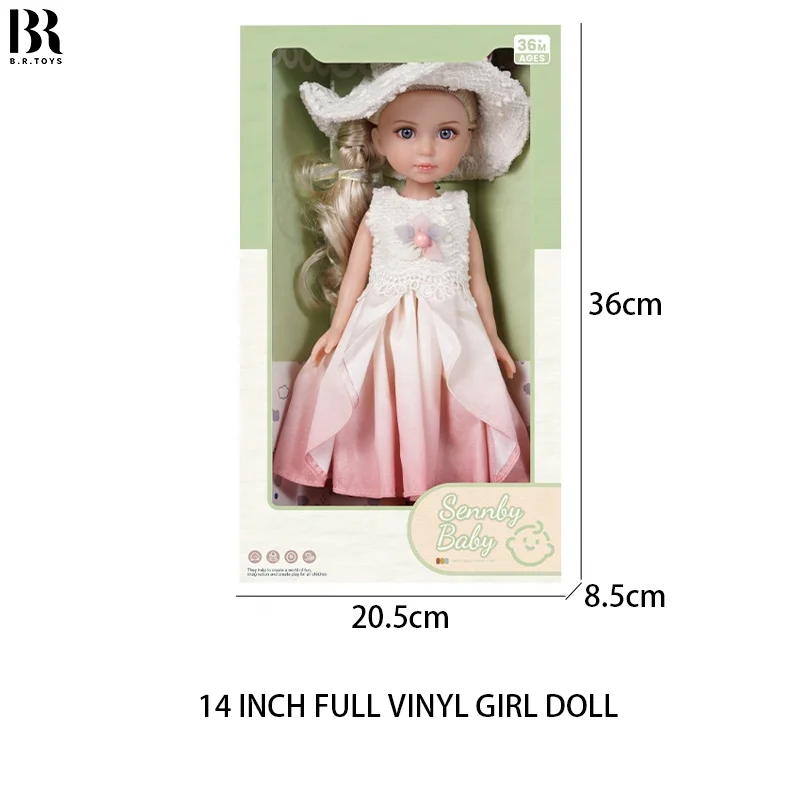 Hot Selling 14 Inch Realistic Doll Lifelike Silicone Full Body Baby Toys for Kids Vinyl