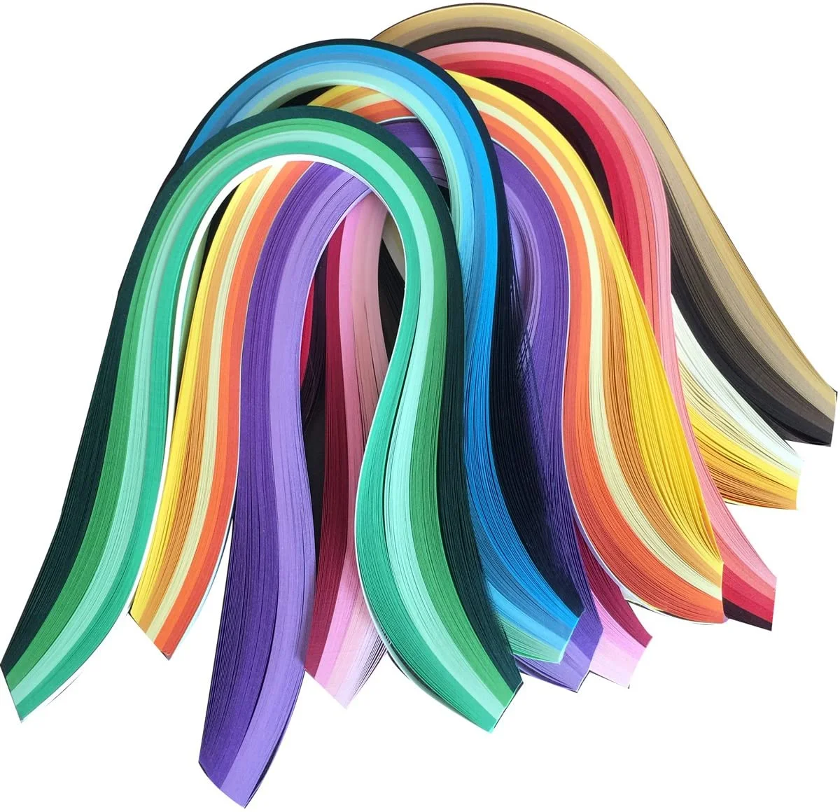 ULTNICE Paper Quilling Strips - 90pcs Colorful Handmade Flower Design Strips For DIY Crafts, Card Making & Decor