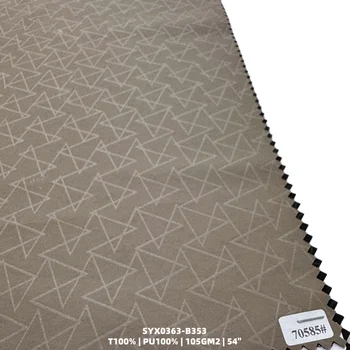 Fabric Supplier Woven Custom design P U Paper Release Coated Faux Leather Fabric For Quilted inserts oversized puffer jacket