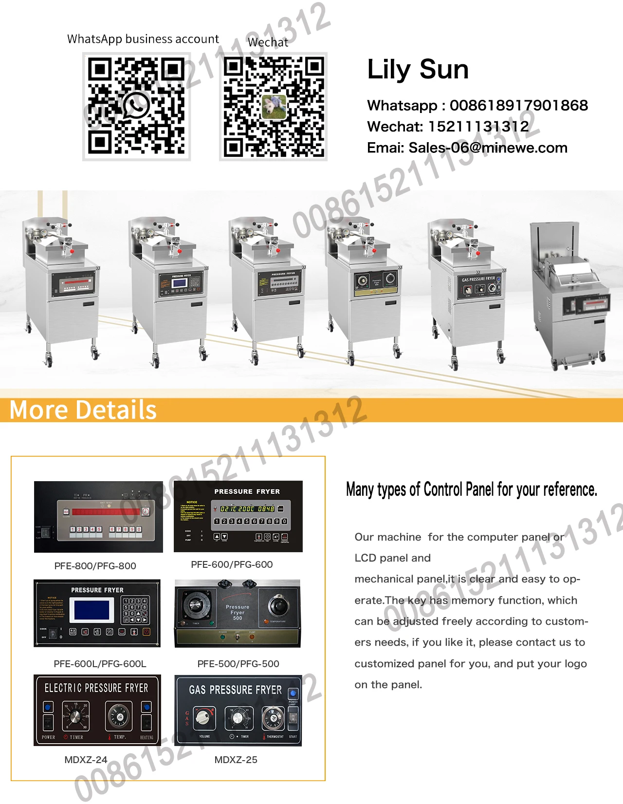 Gas pressure fryer MDXZ-25C - ccmmachine