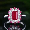 Natural ruby diamond ring