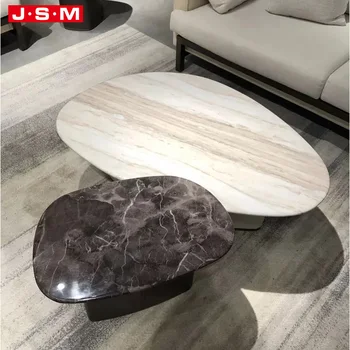 Modern Luxury Living Room Furniture Marble Coffee Table Wooden Coffee Table