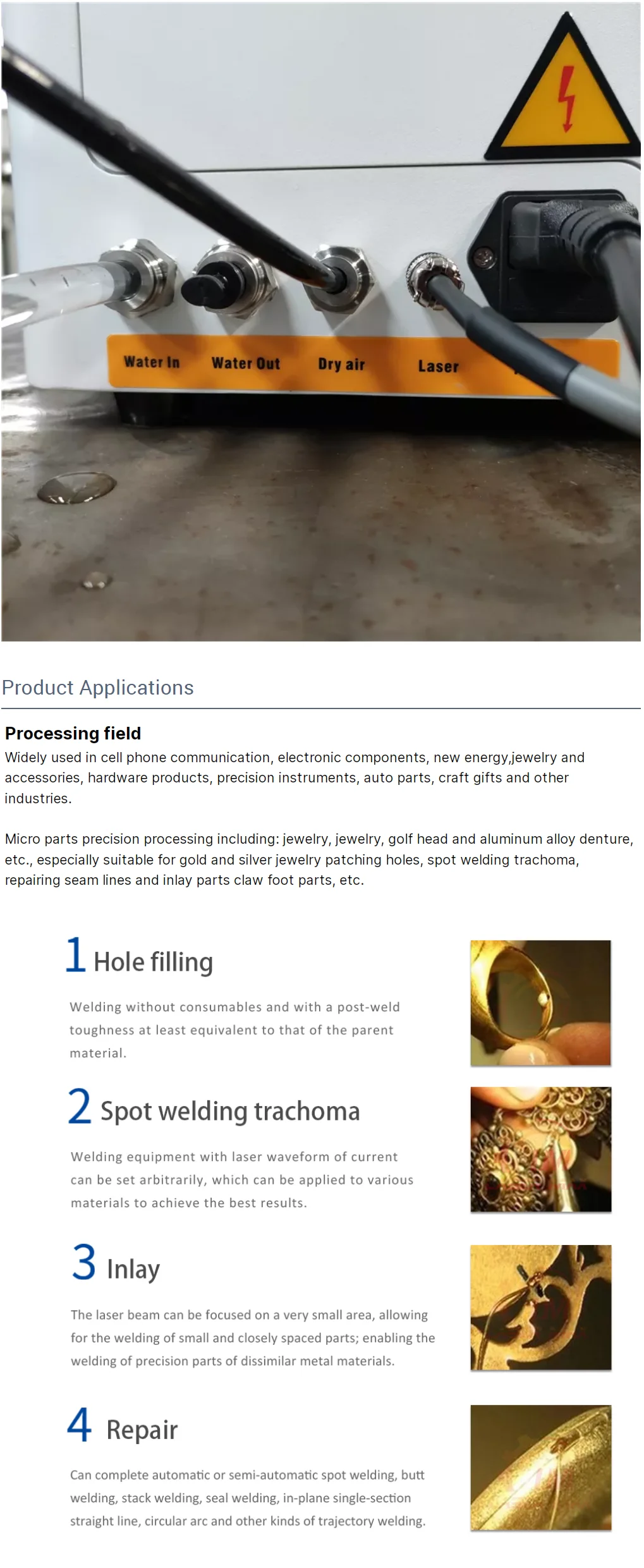 Portable 100w Laser Welding Machine for Jewelry Repair Laser Welder Gold Silver Laser Soldering Machine