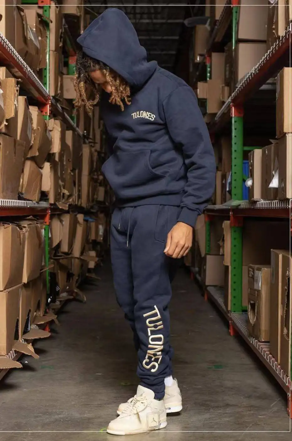 2 Piece Sweat Suits Embroidery Print Hoodies Tracksuit Custom Cotton