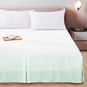 Honeymoon Wholesale Customized Solid Color Full Queen King Size Bedding Set Skirt 100% Polyester Bed Skirt