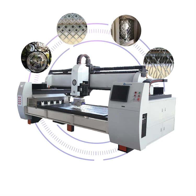 CNC Glass Line Engraving Machine V Grooving Machine on the Glass Surface
