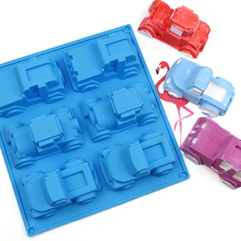 Car 6 Hole Different Car Vehicle Shape Silicone Cake Mold Hand Make Diy Candle Soap Mold Bpa Free Resin Silicone Reused Soap
