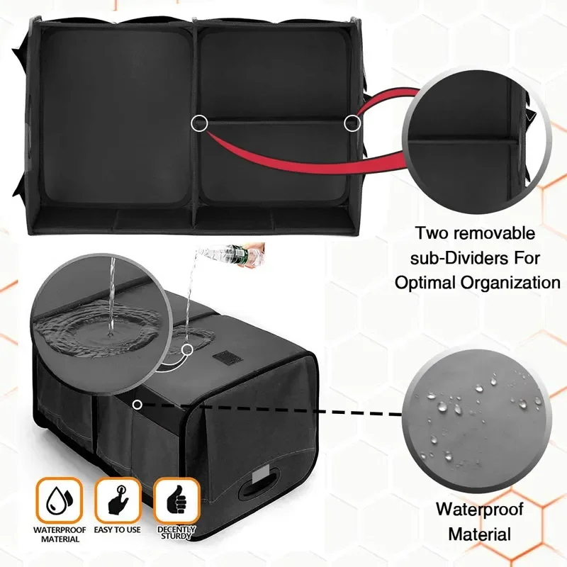 Best Performance Customized Car Trunk Organizer Washable Collapsible Car Trunk Organizer