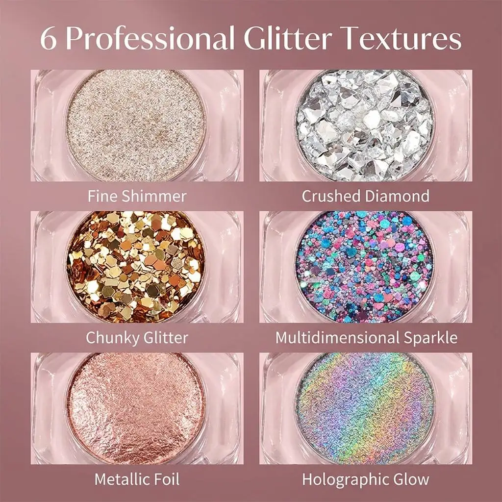 product luxury hexagonal case glitter eye shadow private label high pigment shimmer single eyeshadow custom logo-8
