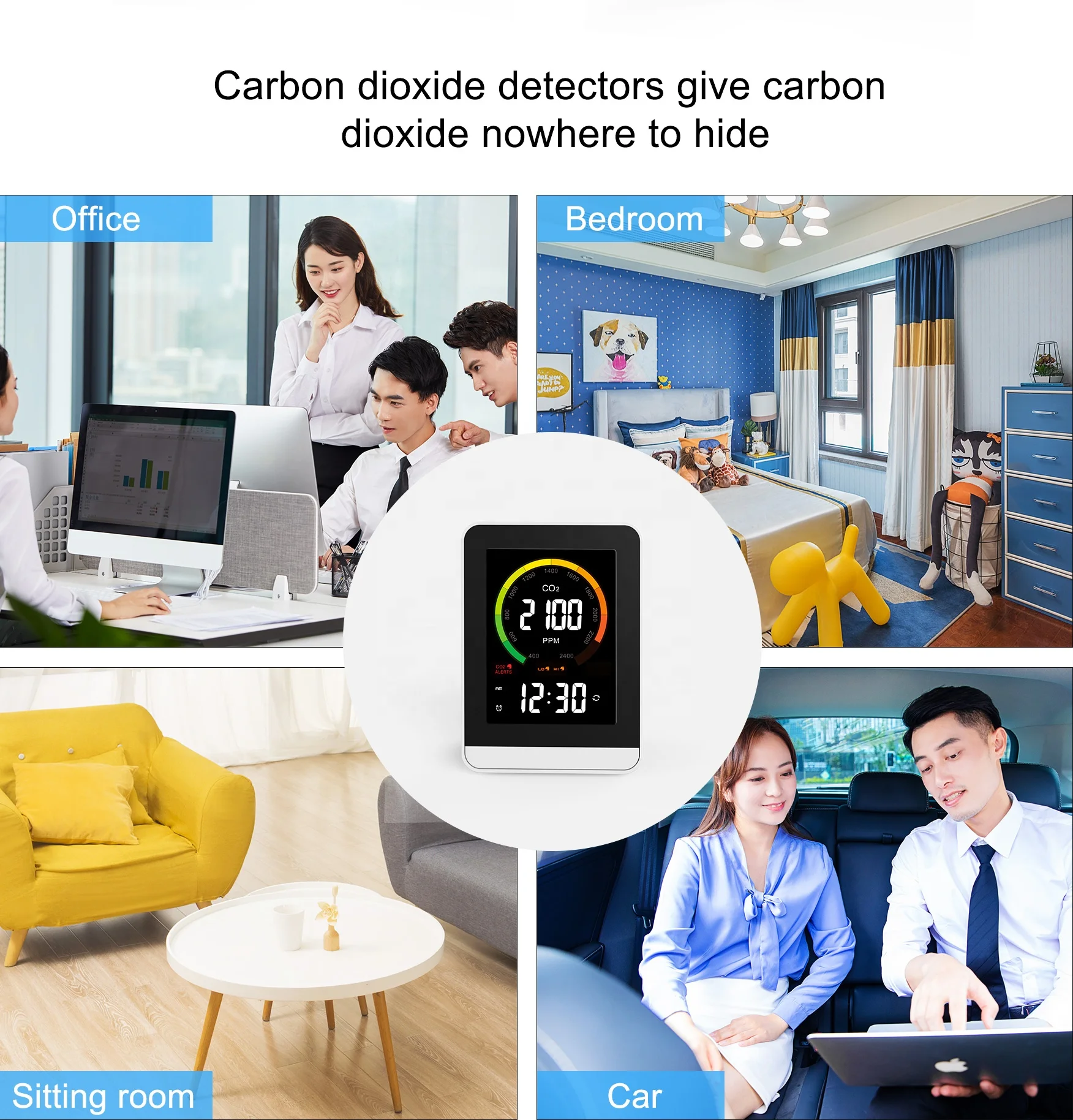 Carbon Dioxide CO2 Detector Gas Concentration Air Tester Air Quality Analyzer CO2 Meter