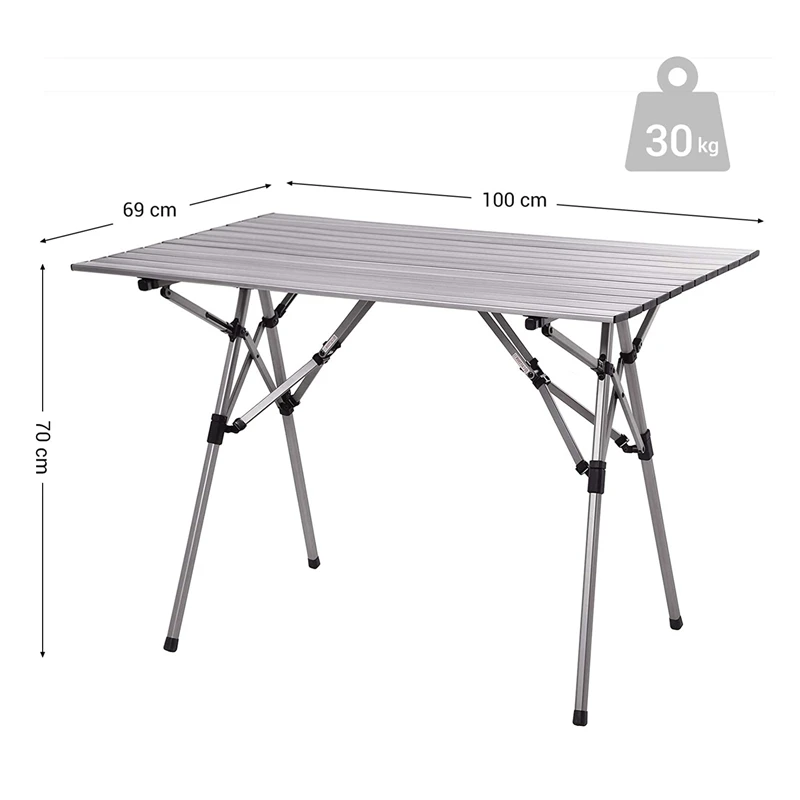 Hot Sale Portable Outdoor Travel Folding Aluminium Camp Suitcase Picnic Table