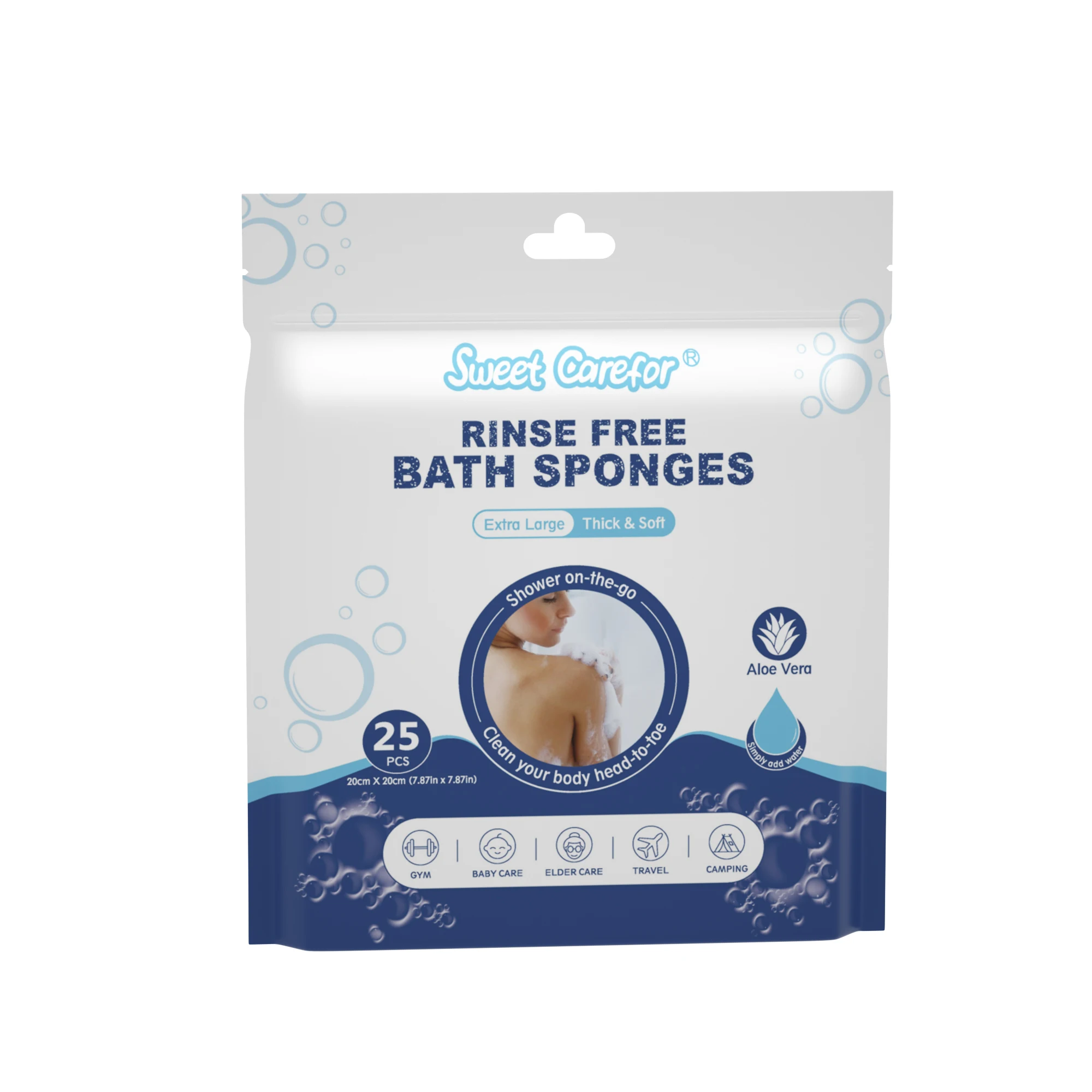 Rinse Free Bath Sponges For Bathing&shampooing,Very Convent Totravel