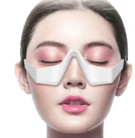 Ems Microcurrent Eye Massager Red Light Therapy Glasses for Dark Circles Under Eye Bags Anti Aging Brightening Glasses
