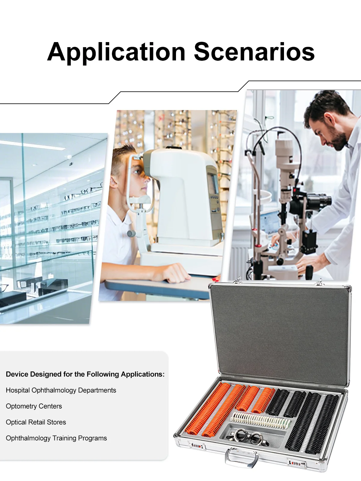 Eye Sight Examination Instrument Optical Optometry Test Box Equipment SL-266B Trial Lens Set