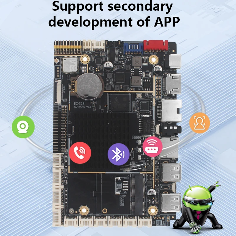 RK3288 Embedded Android Development Motherboard Kit 4GB DDR3 RAM 128GB EMMC 4G LTE WiFi GPS 4K Output Industrial Main Board
