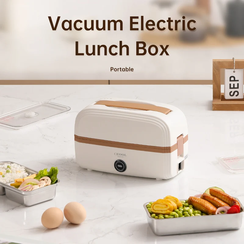 Factory Direct Supply Smart 1L Convenient Healthy Mini Cute Electric Heating Lunch Box Portable Food Rockpot Electric Lunch Box
