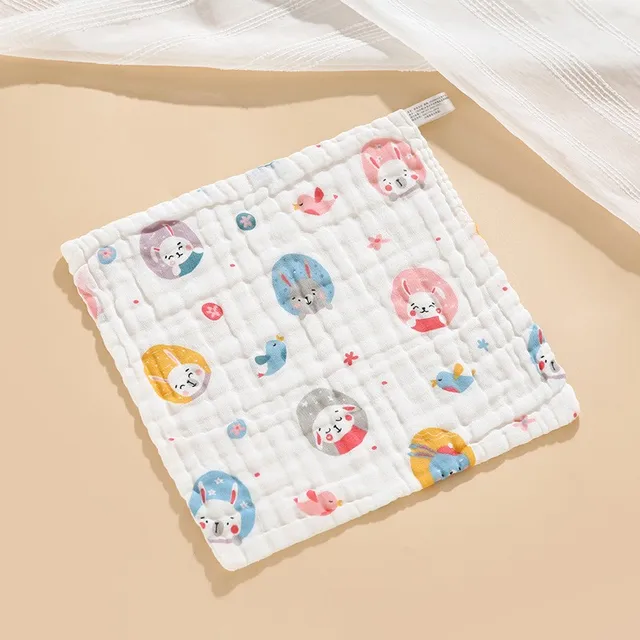 Stride New Life 25x25cm Square Muslin Towels Baby Washable Soft Saliva Towel for Newborn Baby