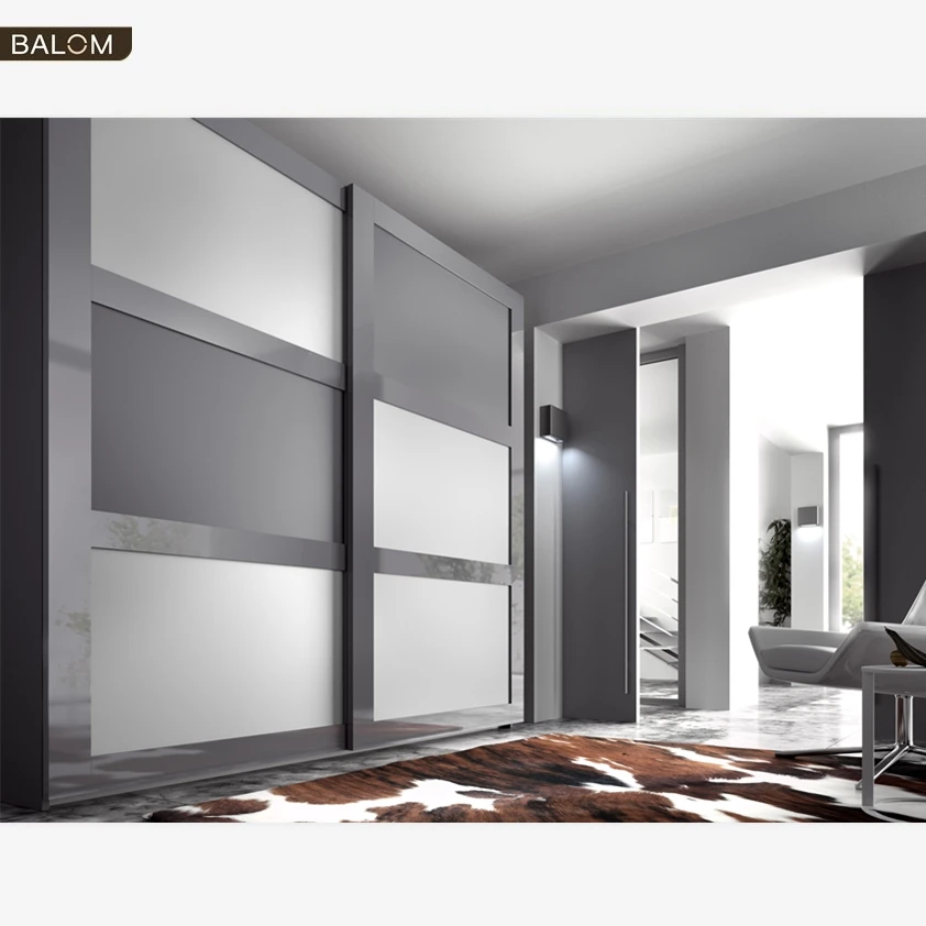 BALOM Fitted Mobile Walk in Storage Armoire Cloth Wooden Model Sliding Door Wardrobe Door with Dressing Table