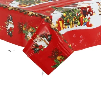 Christmas series Printed nappe pvc table cloth with Non-woven/flannel/spunlace backing