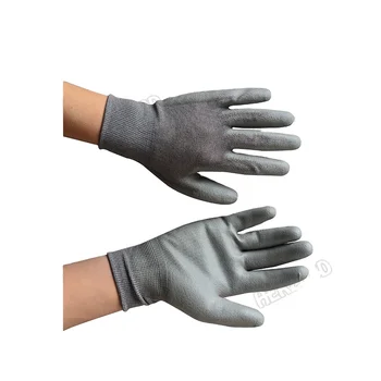 Top quality Palm coated anti static nylon carbon fiber Top Finger ESD gloves For Electronic antistatic gloves