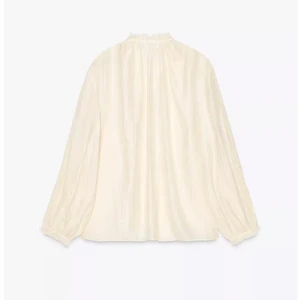 Oem Oem Custom pink Casual Outfit Set Loose Long Sleeve Cinching Shirt Wholesale Women's Collection Vintage Blouse